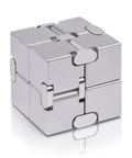 New Version Metal Infinity Cube Fidget Toy For Stress Anxiety Relief And ADHD Calming Ultra Durable Sensory Gift, showing compact design