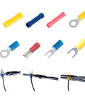 300 Piece Insulated Wire Terminal Kit With Butt Ring Spade And Quick Disconnect Crimp Connectors, color coded set.