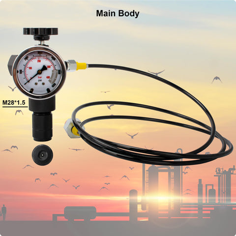 Hydraulic Nitrogen Accumulator Charging Kit For Industrial Systems With Nitrogen Shock Fill And Pressure Test Capabilities Safe Quick Charge Durable Components Perfect For Precise Nitrogen Pressure Charging