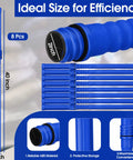 Ultimate 9 Piece Welding Rod Storage Set With 8 Slot Holder And Eight 40 Inch Tungsten Electrode Tubes In Cool Blue.