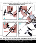 Front view of Oumers Universal bike chain tool for road and mountain bikes, chain breaker and installer kit.