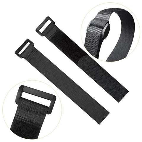 20 Pack Reusable Hook And Loop Cable Ties Set In 8 12 And 18 Inch Sizes For Quick Easy Cable Organization With D Ring Buckles