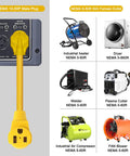 Heavy Duty Welder Adapter Cord 50 Amp NEMA 14-50P To 6-50R RV Plug connected to appliances like welder and dryer