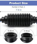 2 Pack Universal Rack And Pinion Steering Boot Kit 7.9 in long, 0.35 in and 1.15 in openings, durable rubber.