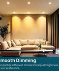Cozy living room with 12 Pack Br30 Led Flood Light Bulbs For Indoor Fixtures, 10w Replaces 65w Traditional Lamps pumping out soft white glow.
