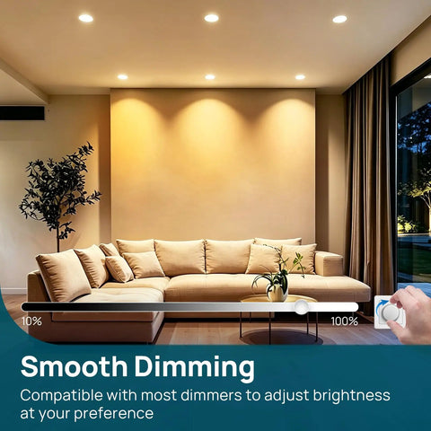 Cozy living room with 12 Pack Br30 Led Flood Light Bulbs For Indoor Fixtures, 10w Replaces 65w Traditional Lamps pumping out soft white glow.