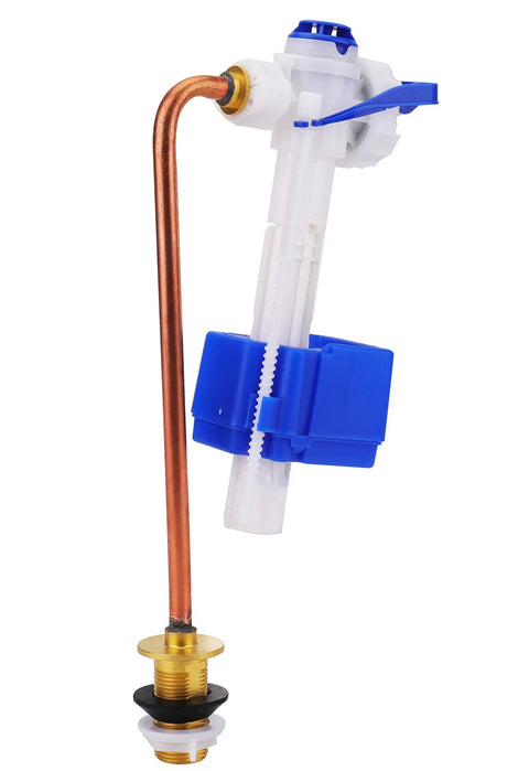 Toilet Fill Valve Assembly Replacement Kit Silent Fill Valve For Toilet Tanks Easy Install No Fuss Operation Double Refill Speed Durable Kit Compatible With 1007488 Model showcasing brass tube and blue components