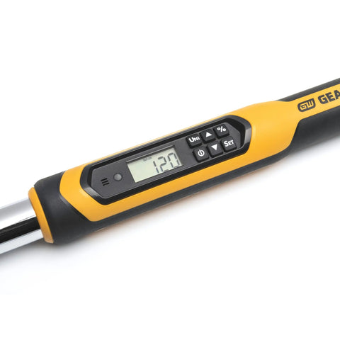 Close-up of Three Eighth Inch Drive Electronic Torque Wrench With Target Torque Alert Vibrating Handle Buzzer And LED Indicates When Target Is Reached 7.4