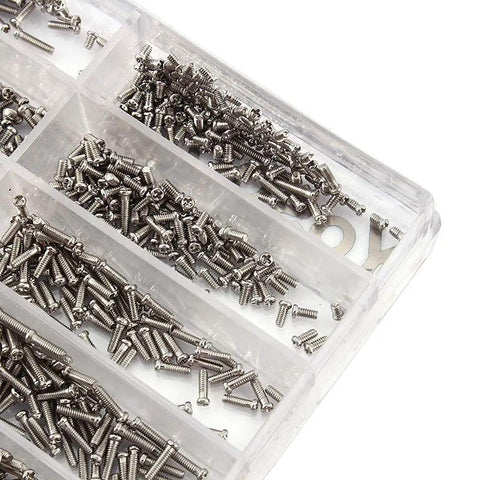 Top Shelf Stainless Steel Watch Repair Tool Kit Features One Thousand Micro Eyeglass And Clock Back Screws for precise repairs.