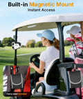 Golf Rangefinder With Slope Mode, 1200 Yard Range, Rechargeable Battery, Magnetic Strap, Flag Lock Vibration on cart