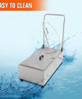 Heavy Duty Foldable Deep Fryer Oil Filter Machine With Fast Flow Pump And Kitchen Ready Design, stainless steel, easy to clean design.