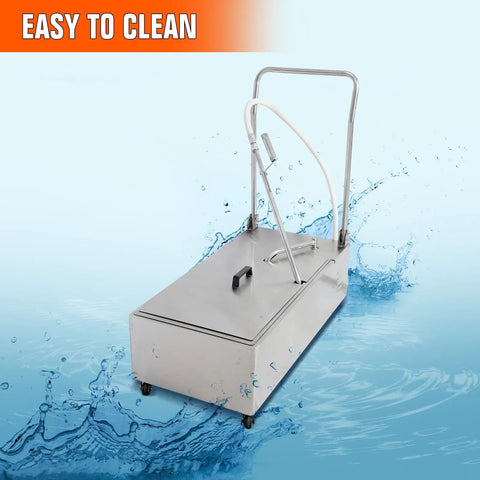 Heavy Duty Foldable Deep Fryer Oil Filter Machine With Fast Flow Pump And Kitchen Ready Design, stainless steel, easy to clean design.