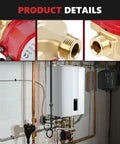 Product details of Real Deal Bronze Circulator Pump For Hot Water Recirculation And Hydronic Heating Systems With Tough As Nails Housing And Smooth Operator 115 Volt Drive Replacement showing bronze and red components.