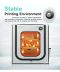 Durable 3D Printer Enclosure for A1 With Built In LED Light 55 x 60 x 67 cm maintaining 45 C for ABS, prevents warping, interior view