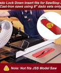 Dado Lock Down Insert Replacement Zero Clearance For Table Saws With 8 Inch Dado Sets Fits Cast Iron Saws Not For JSS Models