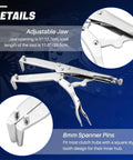 Rock Solid Clutch Holding Wrench For Dead Simple Hub Removal And Basket Swap Built Tough Hardened Carbon Steel, adjustable jaw, 11.6in long.