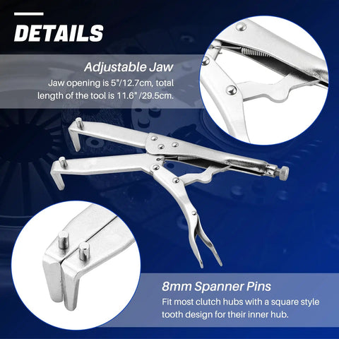 Rock Solid Clutch Holding Wrench For Dead Simple Hub Removal And Basket Swap Built Tough Hardened Carbon Steel, adjustable jaw, 11.6in long.