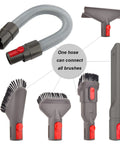 6 In 1 Accessory Tool Kit Attachment Set With Extension Hose For Cordless Vacuum Cleaners including six versatile brush heads
