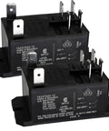 Pack of 2 Beefy 12V DC 30A High Power DPST NO Relay Chassis Mount for heavy industrial and auto electrical loads, front view