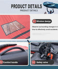 Inflatable Windsurf Wing With Clear Window For Easy Visibility, red wing details including window, handle, and valve.