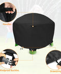Round 34 Inch Diameter Kids Sand Water Table Cover For Little Tikes Spiralin' Seas Waterpark Play Table Waterproof Black