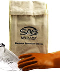 Glove Kit 6478 Electric Service Gloves Large With Protective Over Gloves And Glove Bag For Electrical Work Insulated Safety Gear