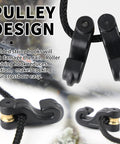 Crossbow Cocking Rope With Dual Handles For Easy Labor Saving Cocking Effort Quick Smooth Pull No Sweat Gear pulley design
