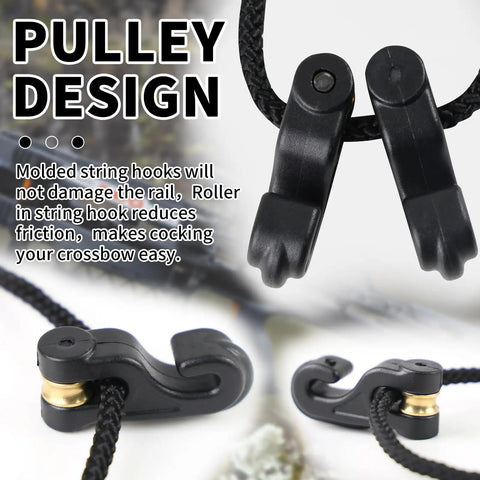 Crossbow Cocking Rope With Dual Handles For Easy Labor Saving Cocking Effort Quick Smooth Pull No Sweat Gear pulley design