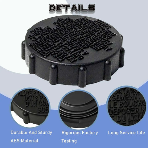 Brake Fluid Reservoir Cap Replacement For Ford F-150 2015-2019, Expedition 2018-2021, And Lincoln Navigator 2018-2021, ABS material