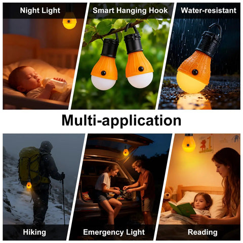Soft Amber Sleep Lantern Bulbs, 4 Pack, Portable Hanging Bug Resistant Lights For Kids And Babies in various outdoor applications