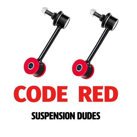 Heavy Duty 21 Piece Front Upper And Lower Control Arm Kit With Rear Lower Arms, Ball Joints, Sway Bar Links, Outer Tie Rod Ends, And Steering Drag Link For Jeep Wrangler JK 2007-2018 code red suspension links
