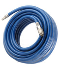 50 Ft PVC Air Hose With Quick Connect Coupler For Air Compressor heavy duty blue hose coiled with quick disconnect end