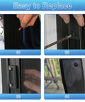 Two Pack Sliding Screen Door Pull Set For A111 Replacement, Durable Plastic Handles With Screws, Easy Install Steps
