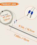 Temperature Probe Sensor Replacement For Digital Thermostat Probe, 304 Stainless Steel Grill Thermometer Compatible With Most Pellet Grills, Real Time Temperature Readout, Easy Install And Reliable Performance, 7 in probe and 47.24 in cable