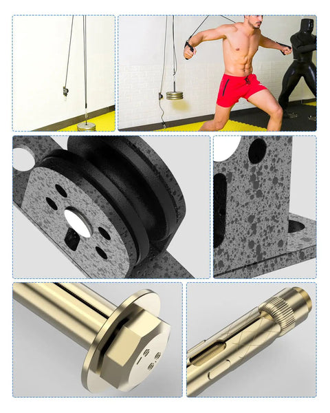 4 Pack Silent Cable Pulley Wheel Set For Home Gym Gear And Lat Pulldown Machines with fixed bearing and stainless steel parts