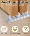 8 Pack Sliding Closet Door Floor Guides Set With 4 Metal Bases, 4 Plastic Plates And 8 Screws For Bypass Bottom Track Rails