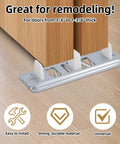 4 Pack Sliding Closet Door Floor Guides Bypass Bottom Track Rails Set With Metal Base Plastic Plates And Screws Installed