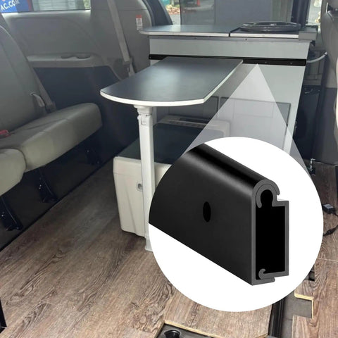 Heavy Duty Aluminum RV Table Wall Mount Bracket For Camper Slide Out Support Trim installed in vehicle interior