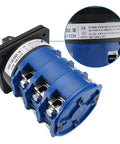 Beefy Heavy Duty Three Phase Rotary Changeover Switch 125A 660V Three Position 1 0 2 With Twelve Terminals Panel Mount SZW26 125 D3033