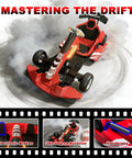 Red Go Kart For Adults And Kids 8 And Up With 700W Motor App Control And Dashboard Display Three Speed Modes 6 12 And 19 mph
