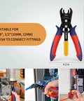 Air Line Pliers For Quick Disconnects No Fuss Easy Push To Connect Tool suited for 3/8 and 1/2 inch pneumatic hoses 10mm 12mm.