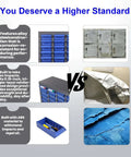 Comparison of 40 Drawers Parts Cabinet With Label Stickers And Bolt Nut Tool Storage against weaker materials