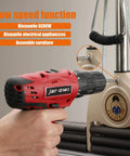 108 Piece Cordless Tool Kit Set With Sixteen Point Eight Volt Drill LED Work Light And DIY Hand Tools for repairs