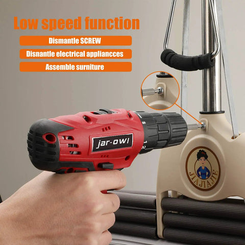 108 Piece Cordless Tool Kit Set With Sixteen Point Eight Volt Drill LED Work Light And DIY Hand Tools for repairs