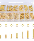 M3 Brass Flat Head Phillips Machine Screws And Hex Nuts Kit 240 Pieces With 120 Nuts For Electronics Furniture Assembly And Mechanical Projects Must Have All In One DIY Fastener Set, assorted screws and nuts in case