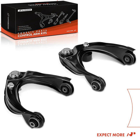 Two Pack Front Upper Control Arm With Ball Joint And Bushing For Ford Fusion 2006 2012 Lincoln MKZ 2007 2012 Mazda6 2003 2008 Mercury Milan 2006 2011 Replacement, black steel set