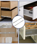 Two Pack 342mm Stainless Steel Drawer Slides With Ball Bearing Two Way Glide Quiet Operation for Cabinets and Furniture