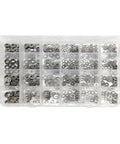 Ultra Thin Flat Washer Set Kit With 1200 Pcs 0.1 0.2 0.3mm Stainless Steel M3 To M20 Gasket Shims For Automotive And Home DIY Repairs, Versatile Fastener Washers, 304 Grade in compartment box