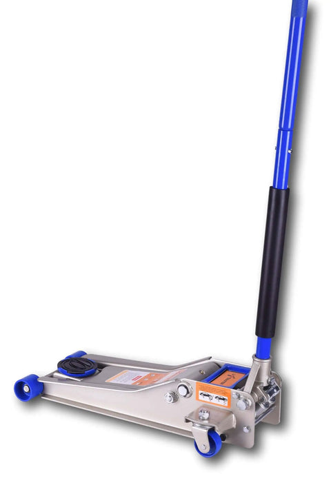 Beefy 3 Ton Heavy Duty Ultra Low Profile Steel Floor Jack With Quick Lift For Easy Underbody Lifts Dual Pump System visible