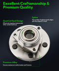 Front Wheel Hub Bearing Assembly 2 Pack For Nissan Sentra 2007-2012 And Nissan Rogue 2008-2013 5 Lug OEM Replacement Replaces 513298 WE60491 BR930772 Durable Hub Module, showing spline and seal design.